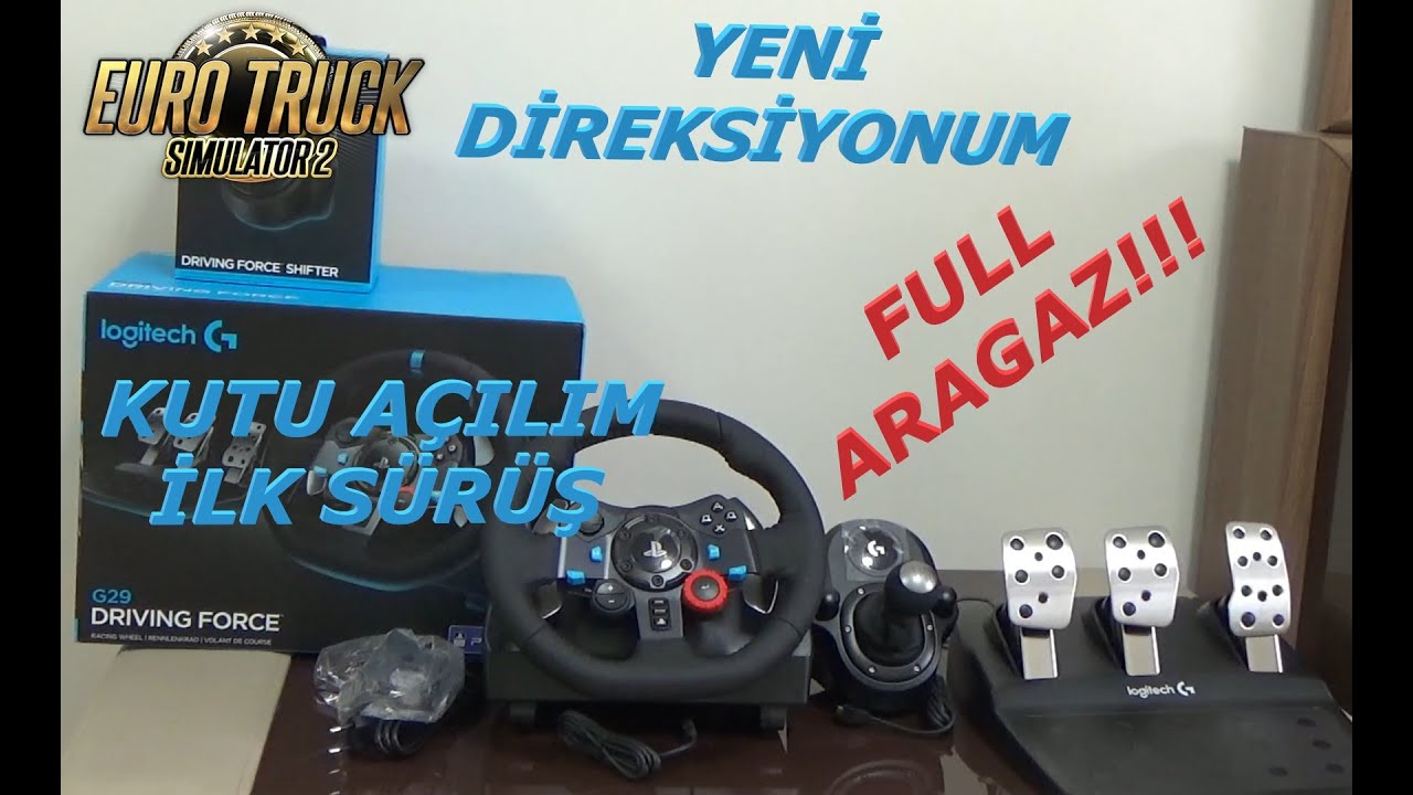 YENİ DİREKSİYONUM LOGİTECH DRİVİNG FORCE G29 + SHİFTER KUTU AÇILIMI İLK SÜRÜŞ VLOG #3