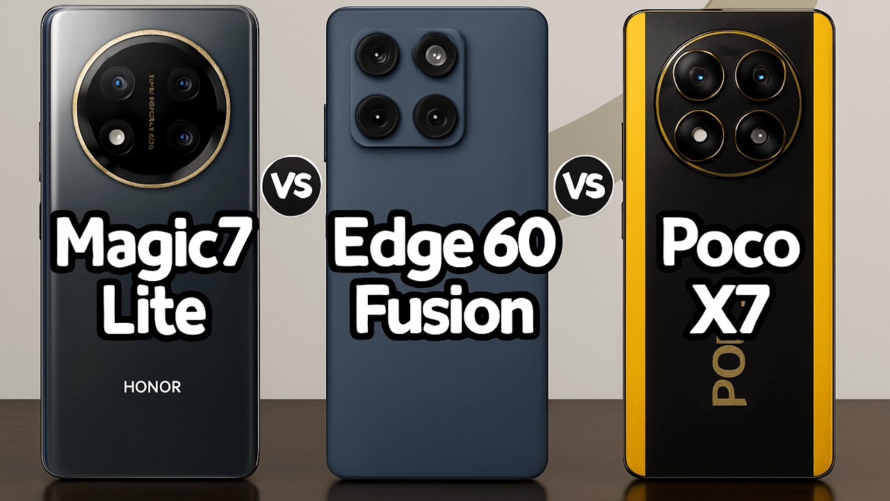 Motorola Edge 60 Fusion Vs Honor Magic 7 Lite Vs Poco X7 🔥 ¿Cuál Gana?