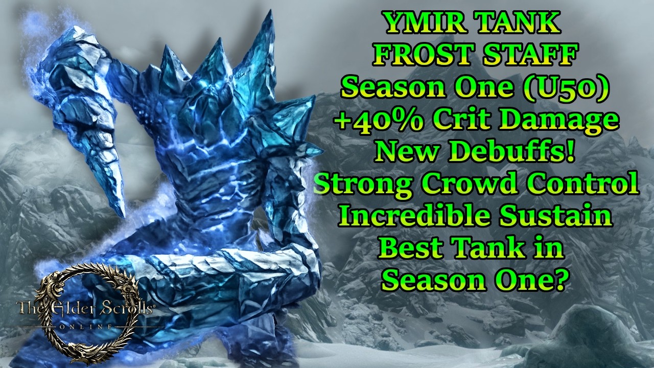 ❄️ Ymir Warden META Tank Build! Season One (U50) | Elder Scrolls Online Guide! ❄️ Class Mastery!