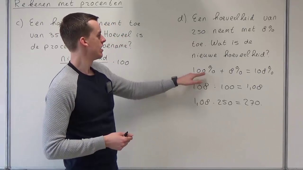 Rekenen met procenten (HAVO wiskunde A & VWO wiskunde A/C)