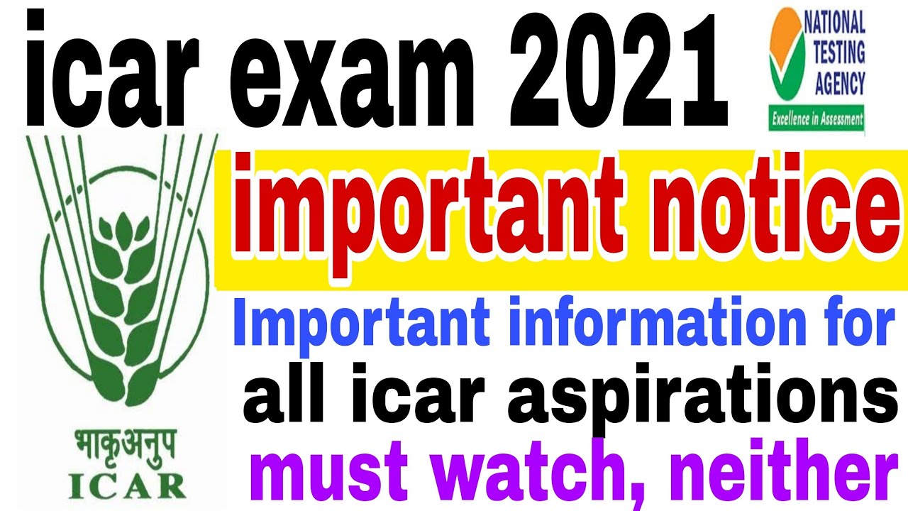 icar important information | icar rank card 2021 | icar exam update 2021| icar latest news today