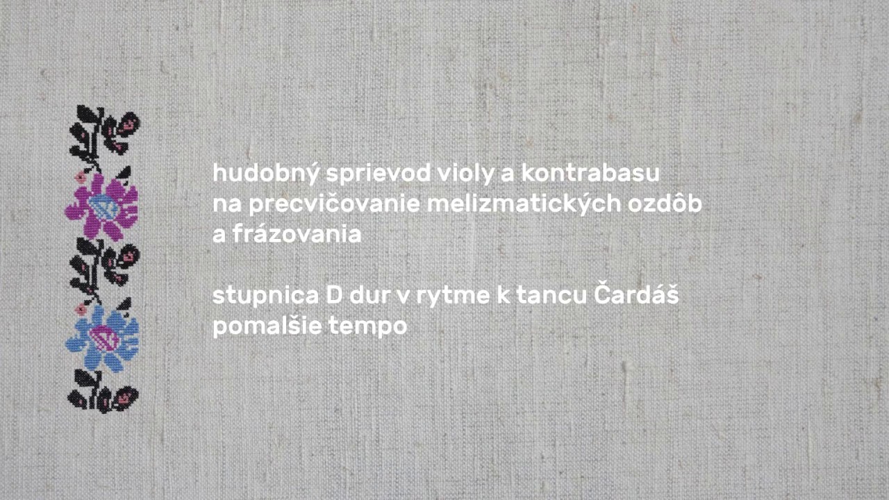 Variačná technika Jozefa Kroku Češľaka VIII - Hudobný sprievod D dur Čardáš