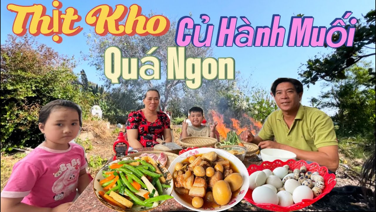Thịt KHO Củ Hành Muối Trứng Cúc Trứng Vịt, Ngày Dọn Đẹp Miếng Đất Sạch Sẻ Cạnh Chuồng Vịt / Tập 502