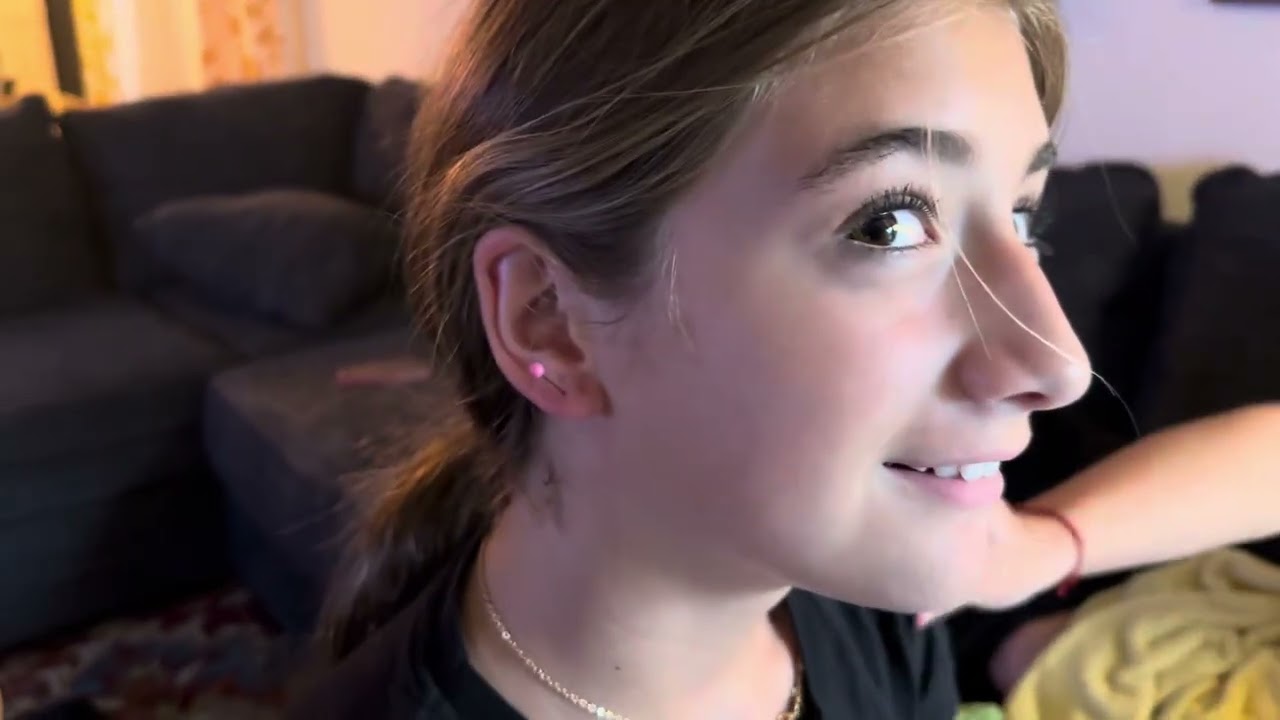 Piercing Olivia’s Ear with a needle
