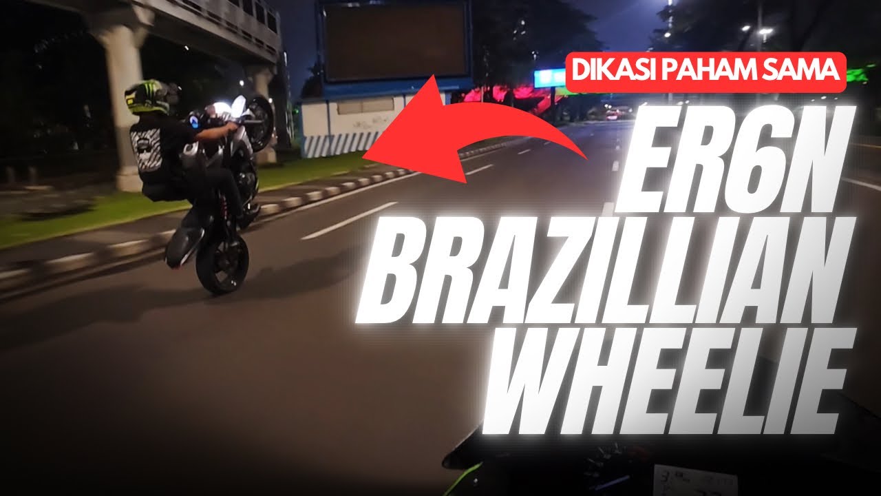 ER6N LONG WHEELIE HAMPIR KEBALIK ⁉️ RIDING YANG GABISA WHEELIE DISURUH PULANG! 🤣
