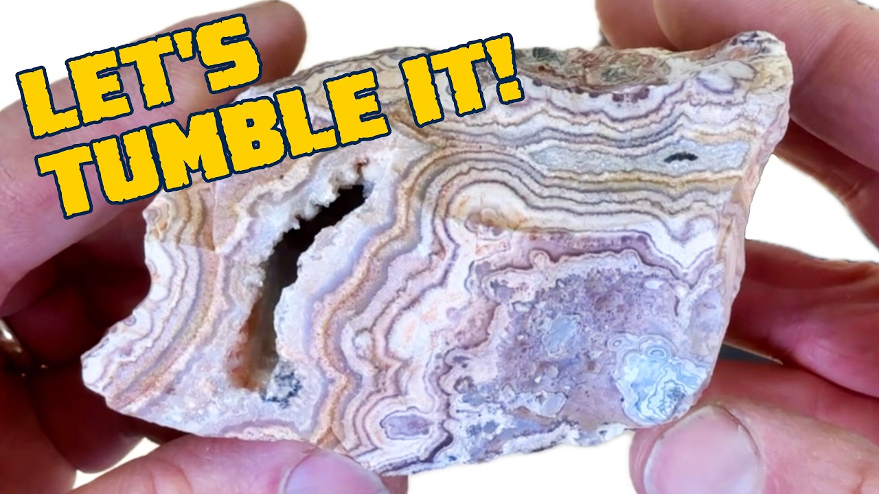 Tumbling a Big, Beautiful Crazy Lace Agate