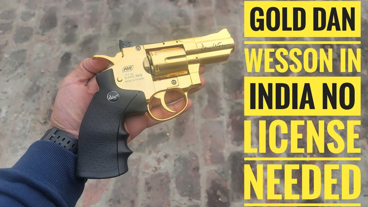 Gold Dan Wesson CO2 full metal air revolver in india no license required