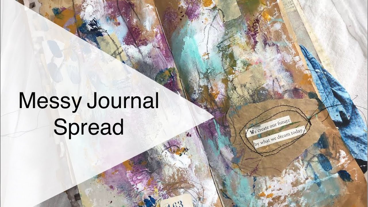 Messy Art Journal Spread