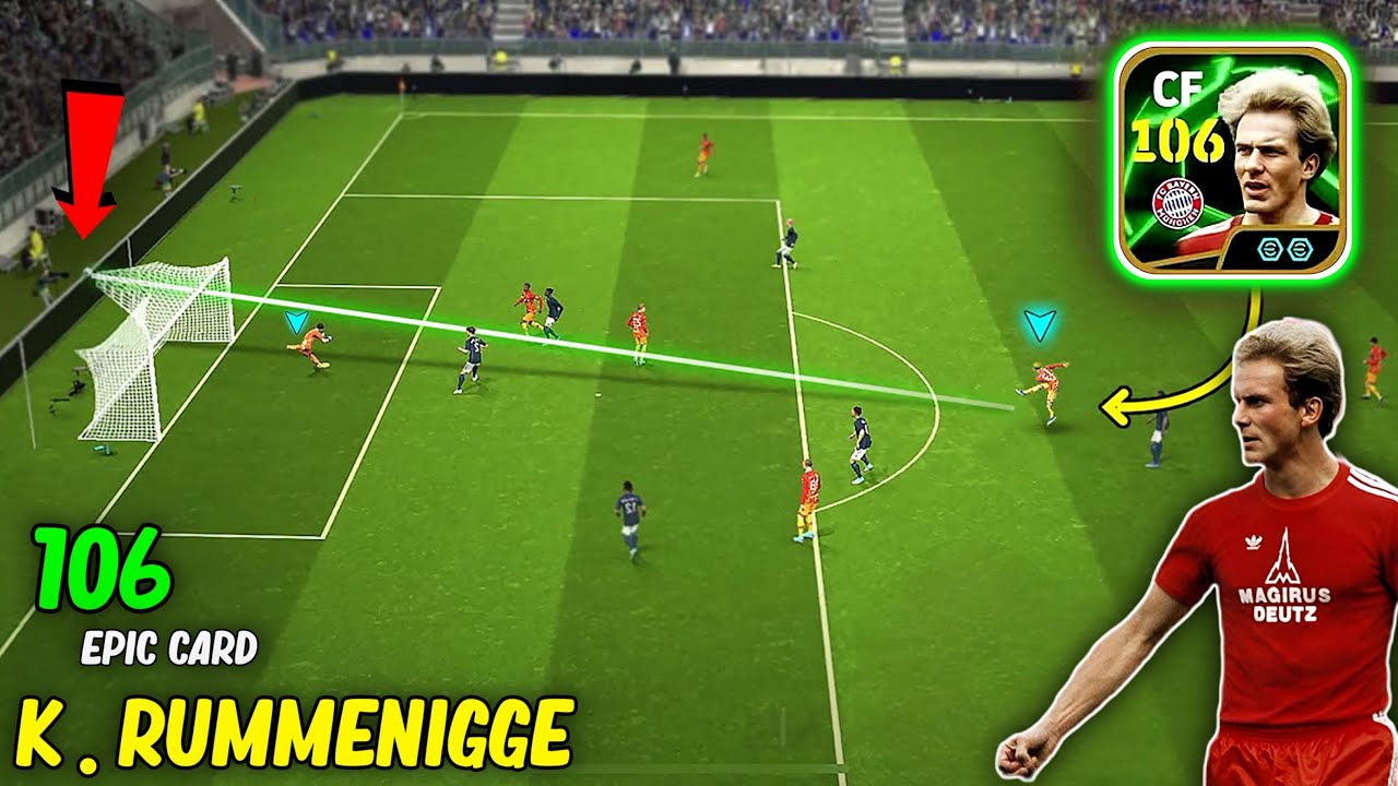 King Of All CF is HERE!! 🗿🔥 Epic KARL-HEINZ RUMMENIGGE 106 Rate - Powerful Rising Shot Finishing