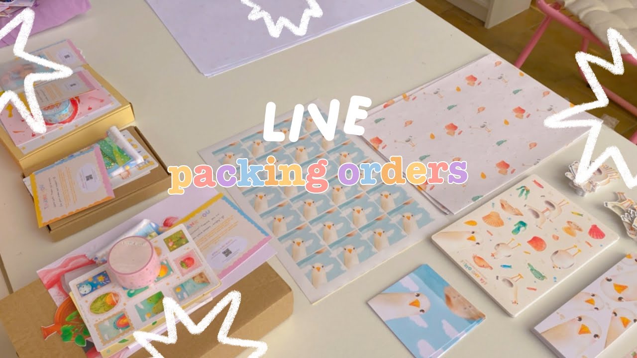 Live Packing orders! 🌸 Let's chat & pack