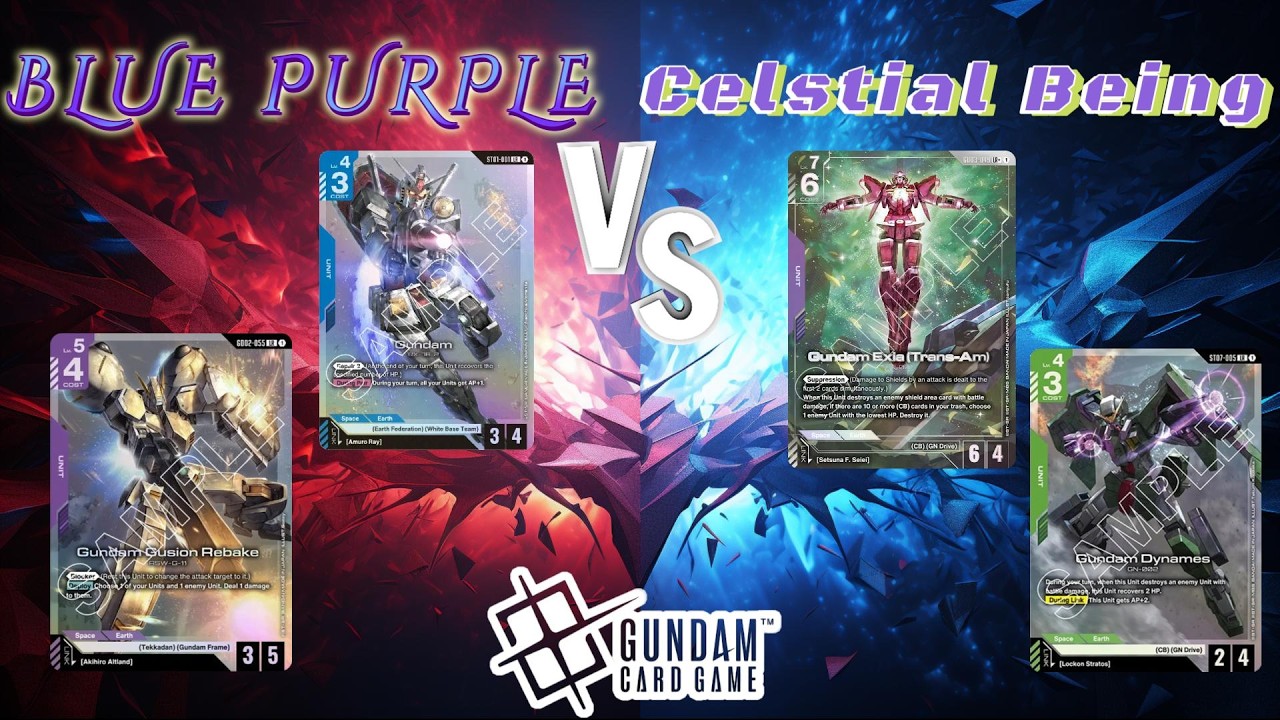 Blue Purple B/P VS Celstial Being P/G Gundam Card Game GD03