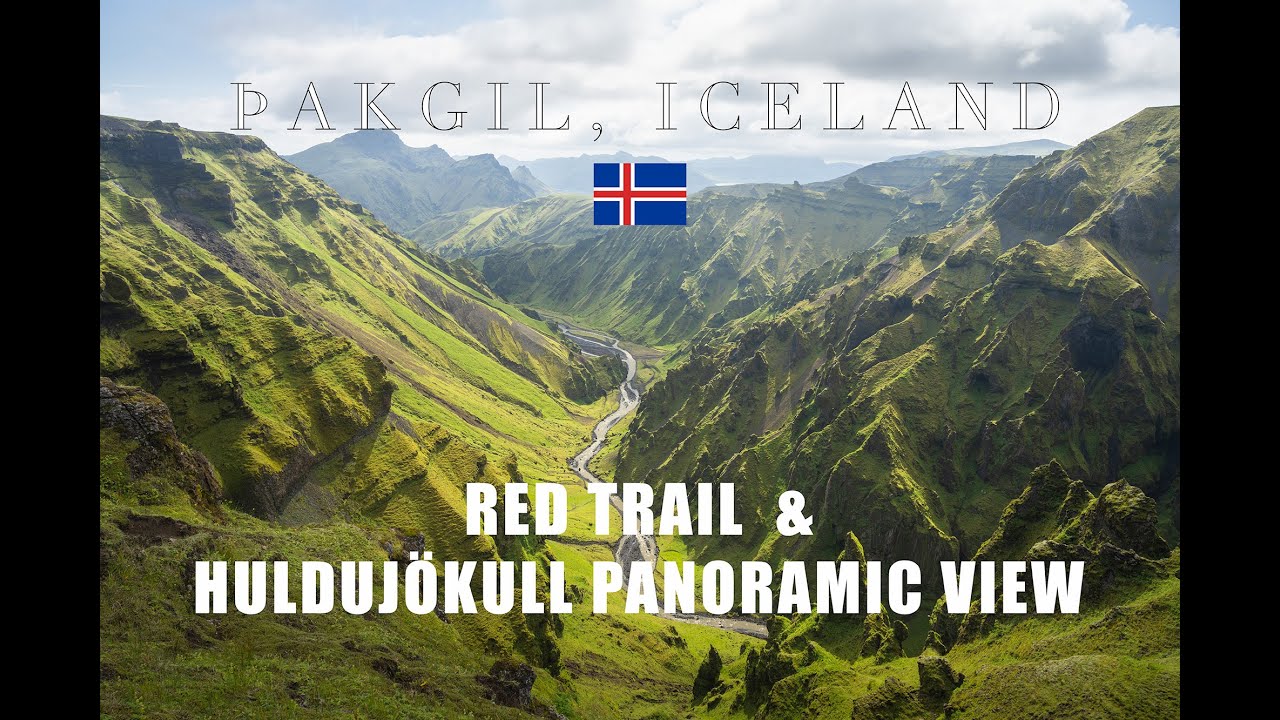 Þakgil Red Trail Loop with Huldujökull Panoramic View Detour