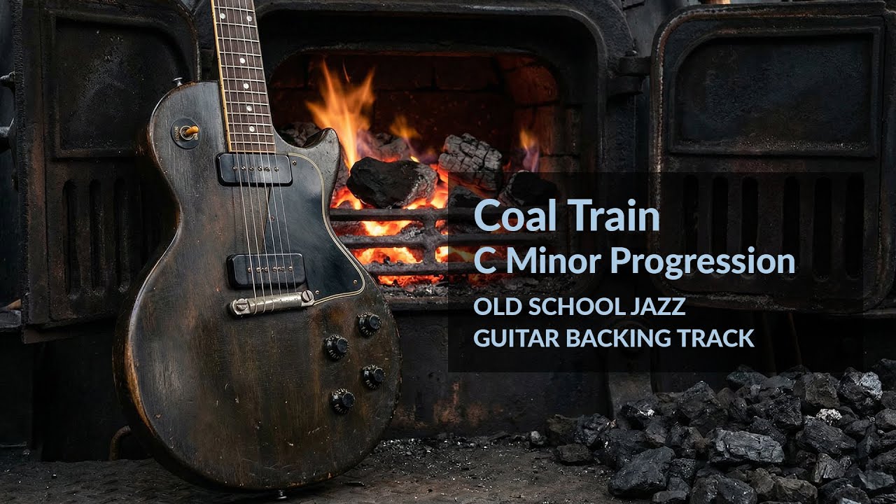 C minor - Coal Train (Old School Jazz Guitar Backing Track)