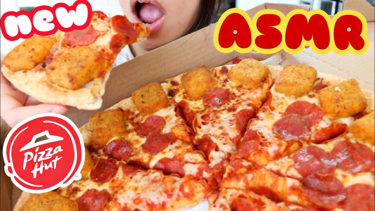 ASMR PIZZA HUT NEW MOZZARELLA STICK CRUST + BROWN SUGAR BOBA ICE CREAM EATING SOUND MUKBANG TWILIGHT
