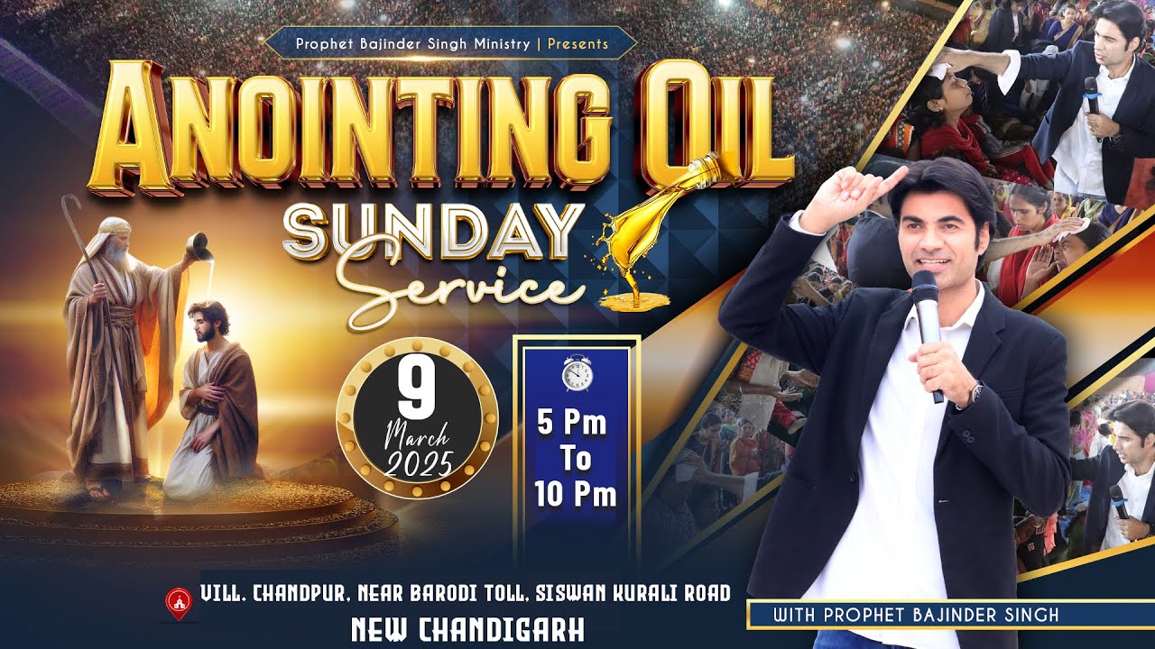 PROPHET BAJINDER SINGH MINISTRY 09 MARCH SUNDAY EVENING CHURCH NEW CHANDIGARH MEETING LIVE