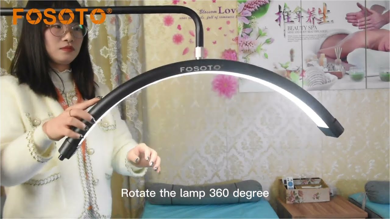 FOSOTO LED Lash Makeup Light extension Half Ring Floor Led Moon LightFor Tattoo Beauty Salon Eyelash