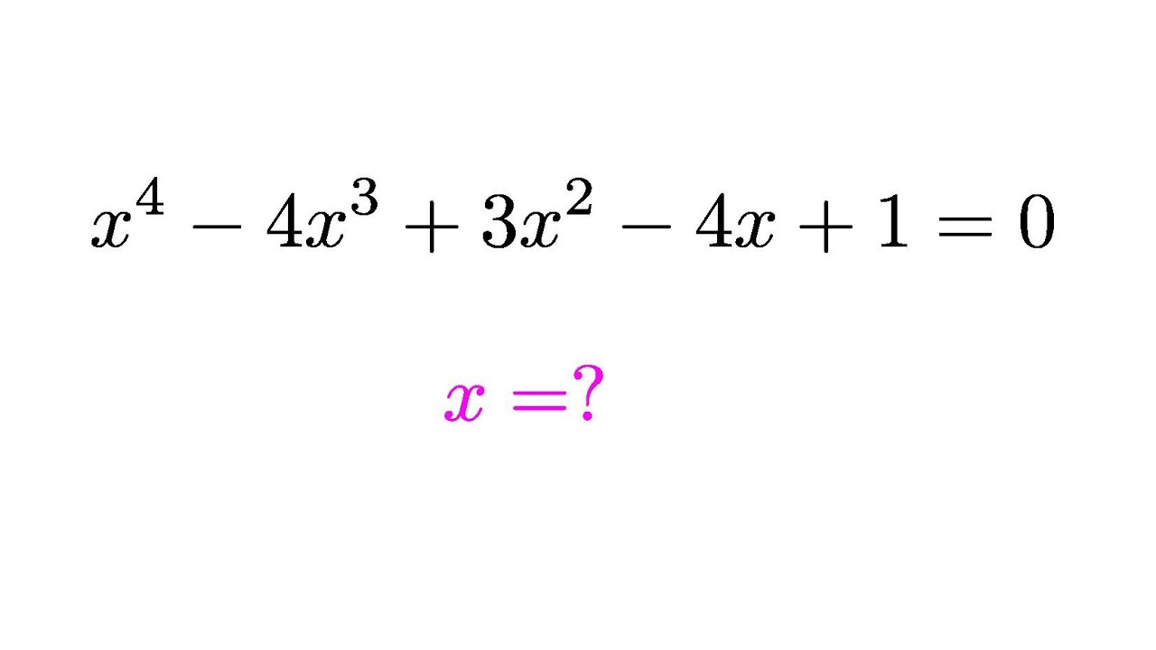 Un polynôme de degré 4 symétrique [Alg-C-12]