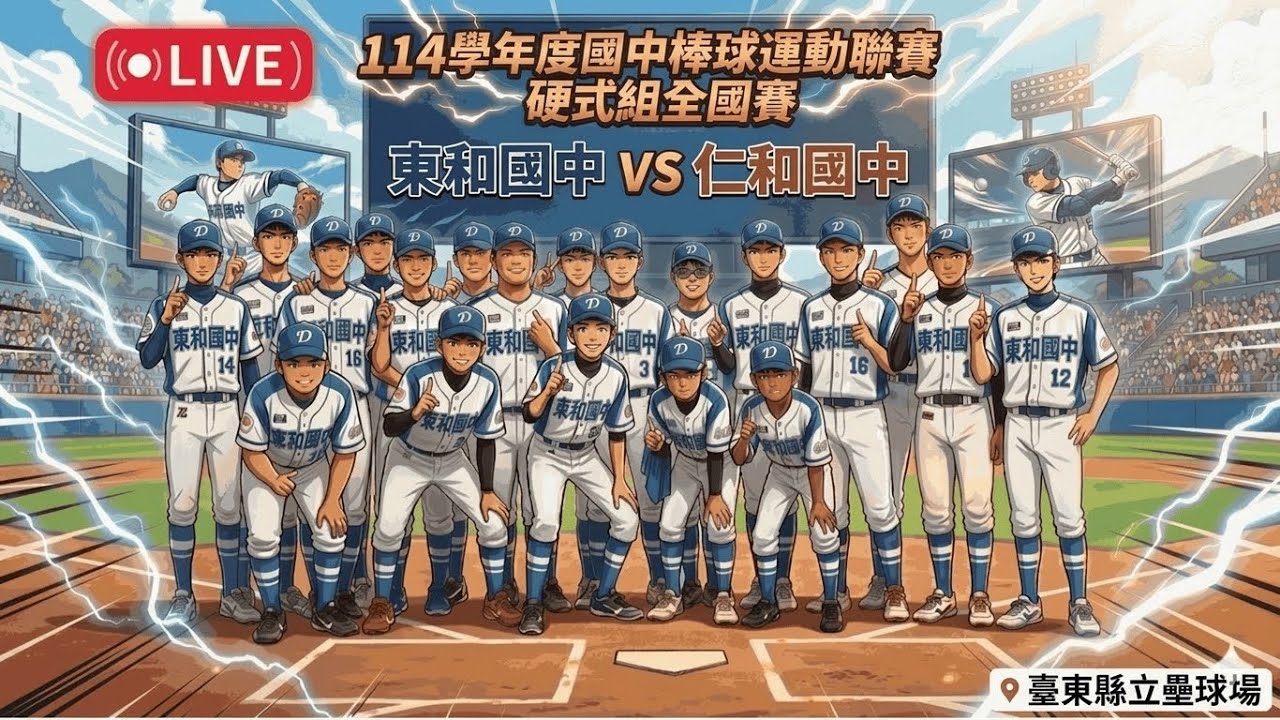 1150318 【114學年度國中棒球運動聯賽硬式組全國賽】 32強複賽 雲林東和國中VS桃園仁和國中📍臺東縣立壘球場