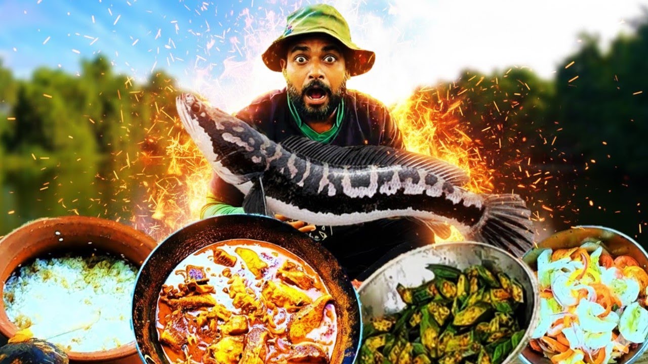 යෝධ කලුමහ කරිය | Giant Snakehead Curry | කන්නනම් එපෝ | @wishwatiyubaya 🥣😲🙏