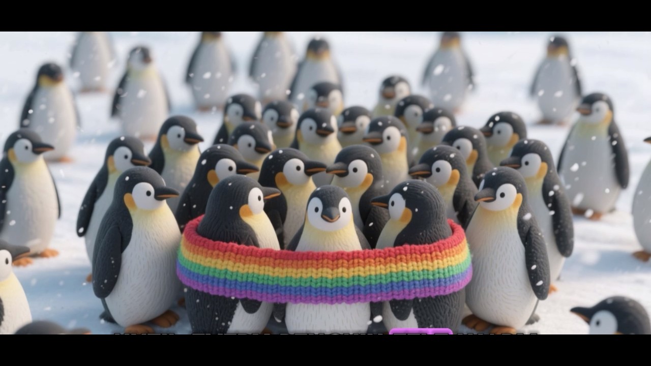 The Penguin With a Rainbow Scarf | A Heartwarming Friendship Story | Learn English Through Story