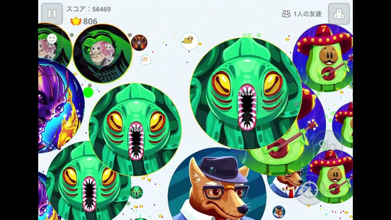 Agar.io mobile アガリオ 過密鯖暴れてみた⁉️