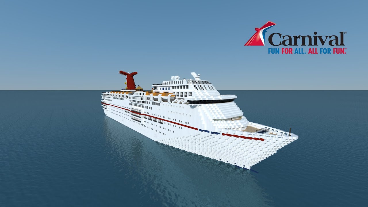 Carnival Fascination Cruise Ship in Minecraft! 1:1 Scale Replica