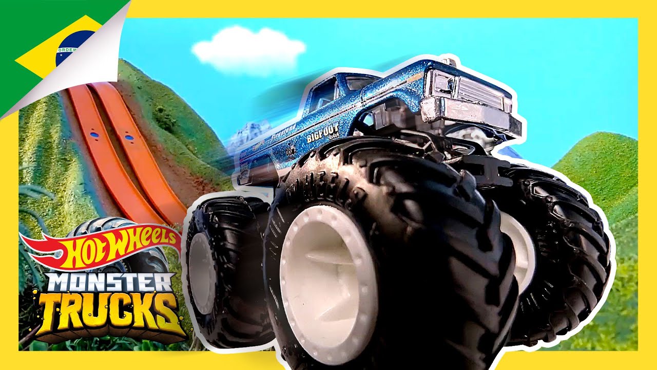 Dia da Super Corrida na Ilha! | Maratona Monster Trucks | Ilha Monster Trucks | Hot Wheels Português