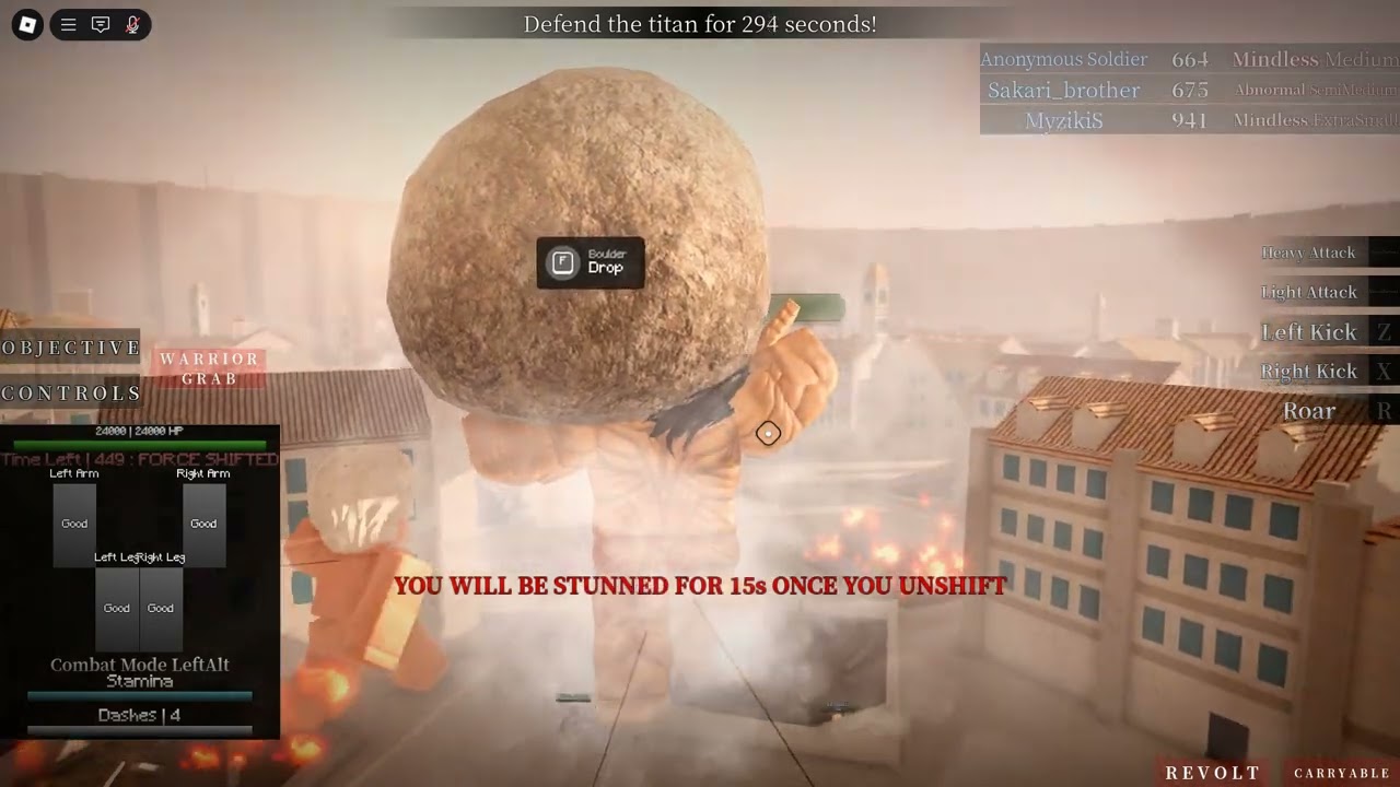 Attack Titan Seal Stage 5 - Attack on Titan: Resistance [Beta] (Roblox)