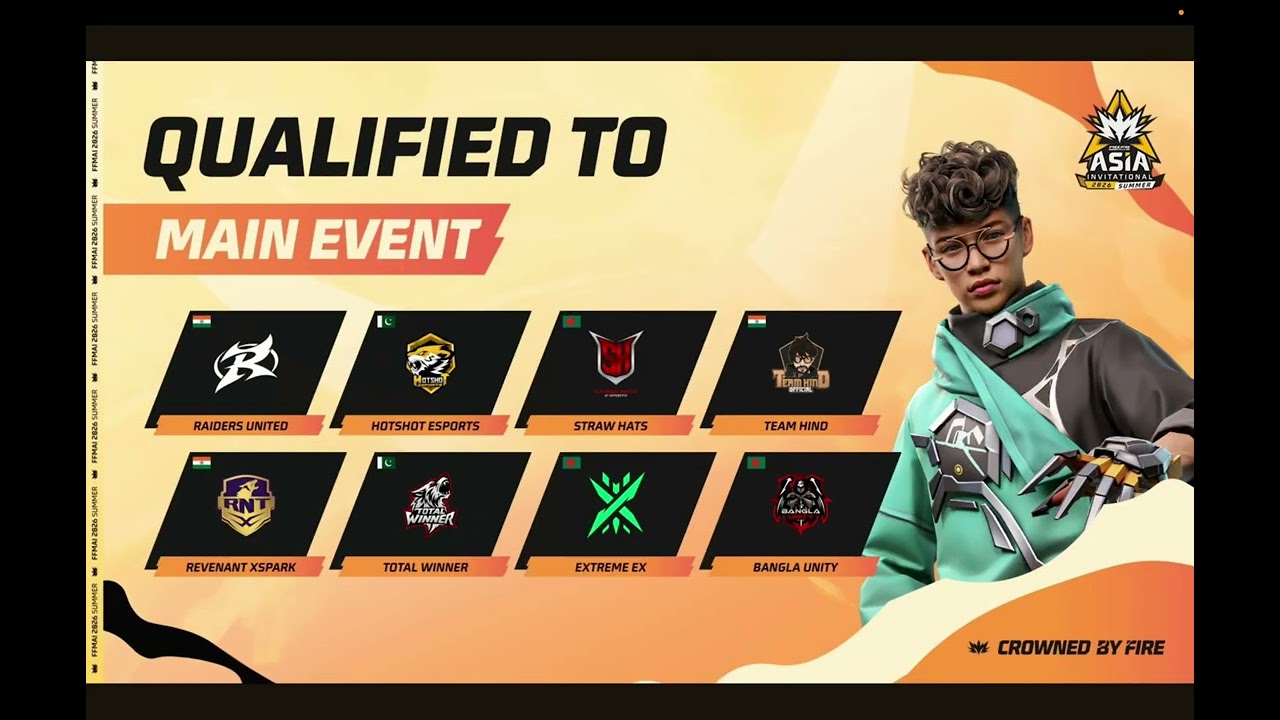 Qualified teams for FFMAI 2026 Summer | South Asia #freefireesports #freefireesportsindia #indvspak