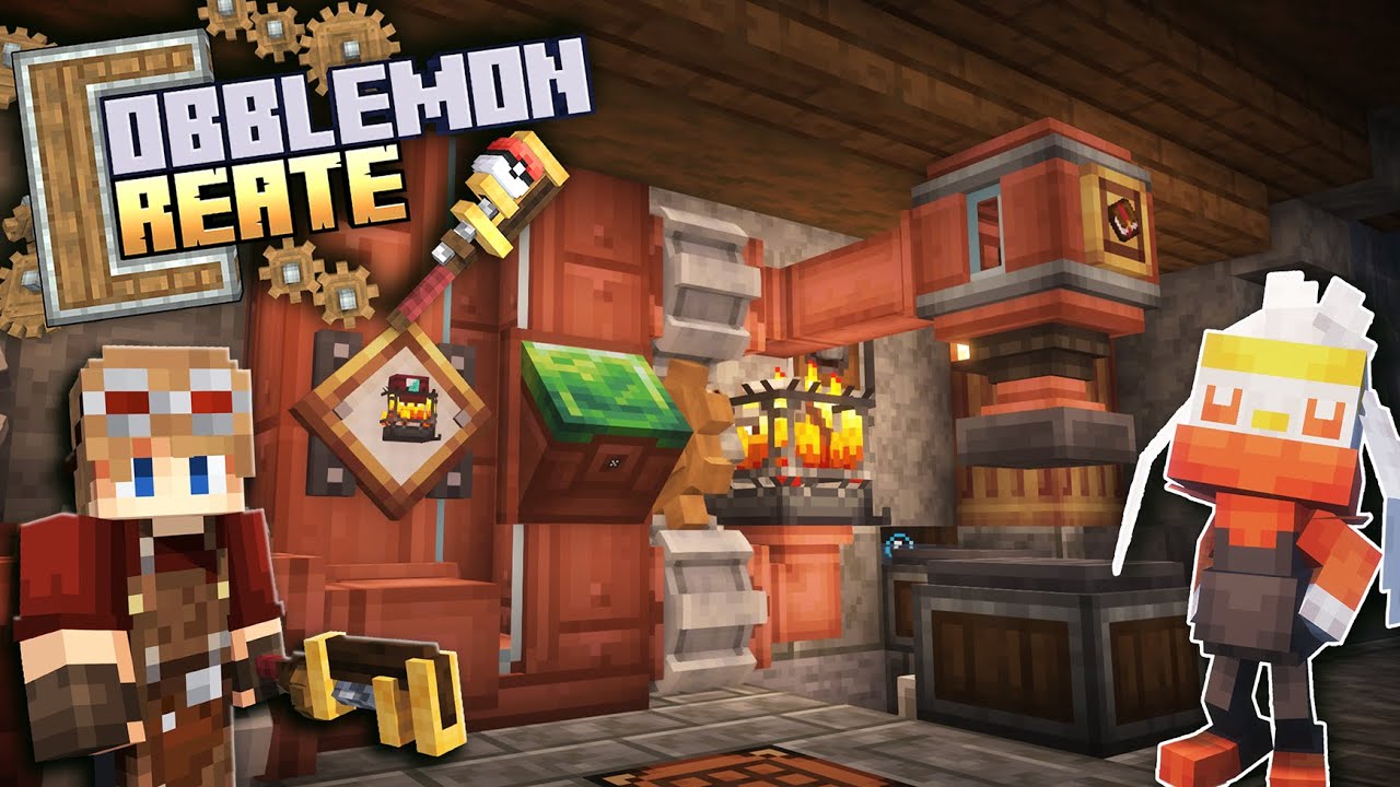 My LUCKY Axe Became My FORTUNE Pickaxe with Create! || Cobblemon x Create