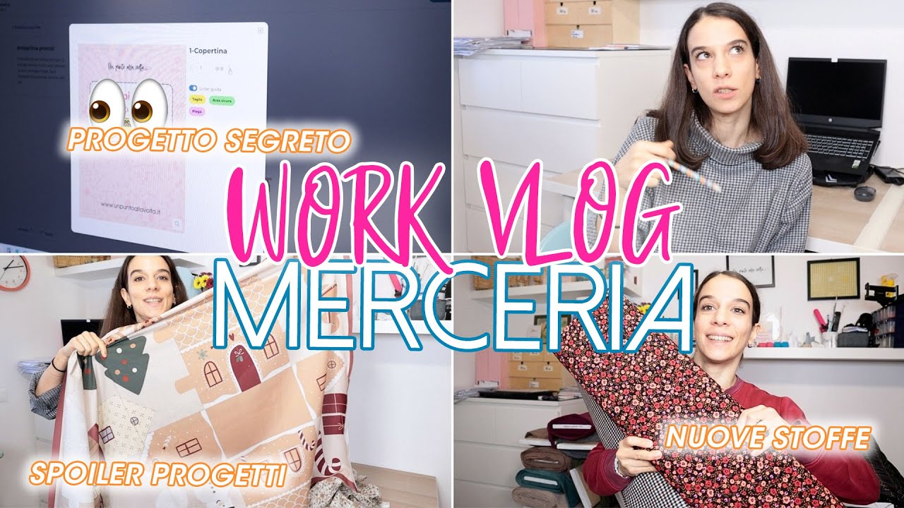 WORK VLOG: progetto segreto 👀 nuove stoffe e spoiler prossimi tutorial | Un punto alla volta
