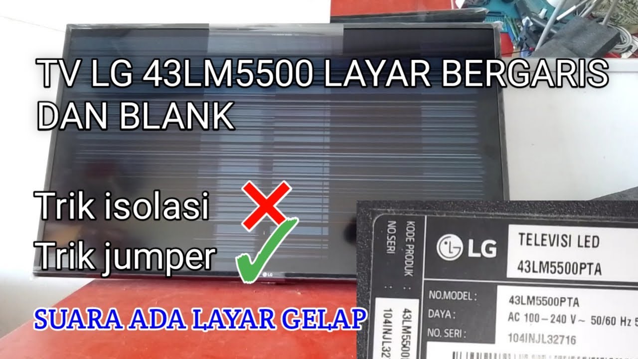 Lg 43LM5500PTA Layar bergaris dan blank