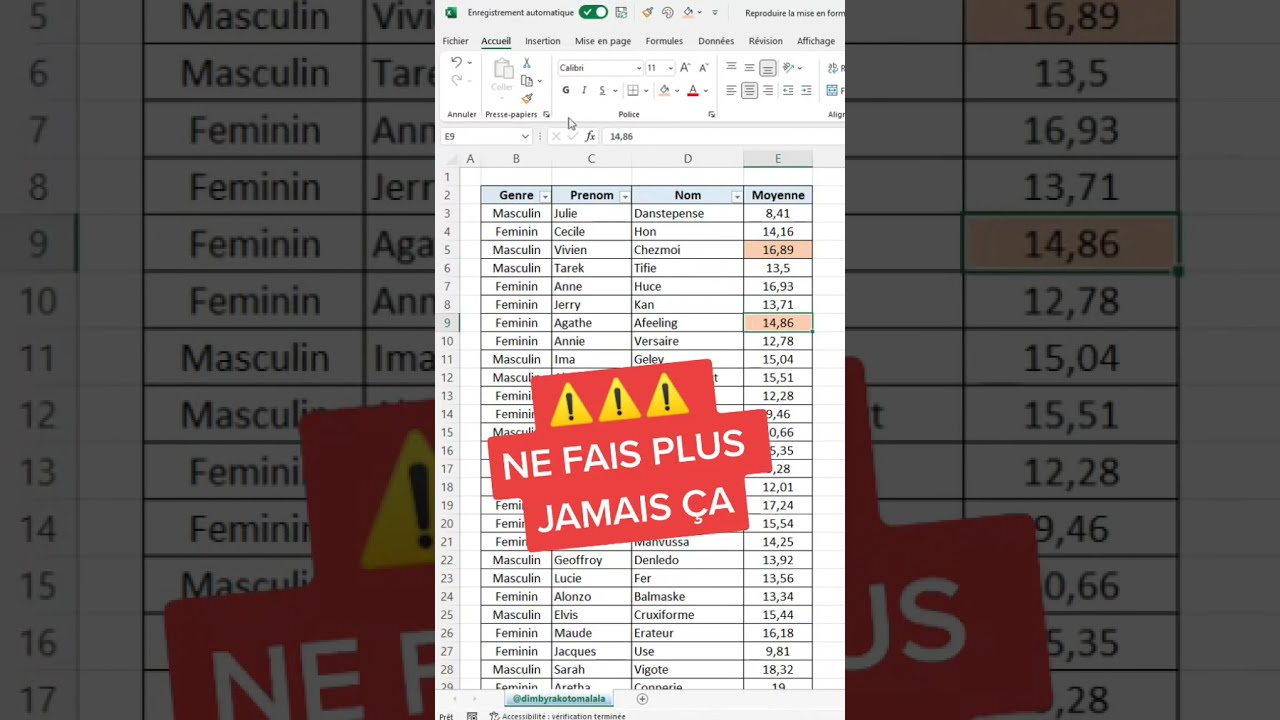 Reproduire la mise en forme rapidement | Astuce Excel #shorts