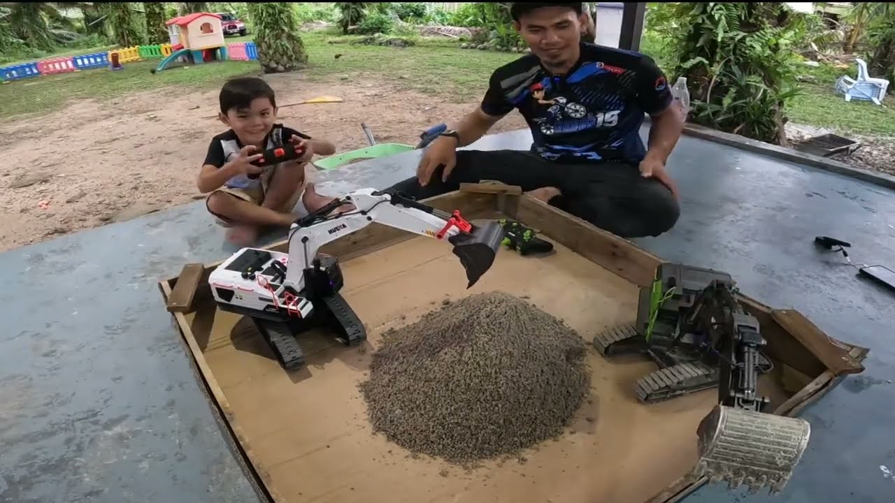 Cemboy test excavator baru huina 1594