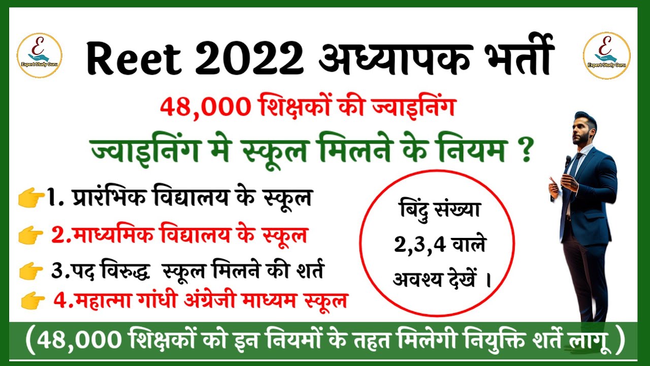 Reet 2022 New Update Today | REET 2022 Joining Rules