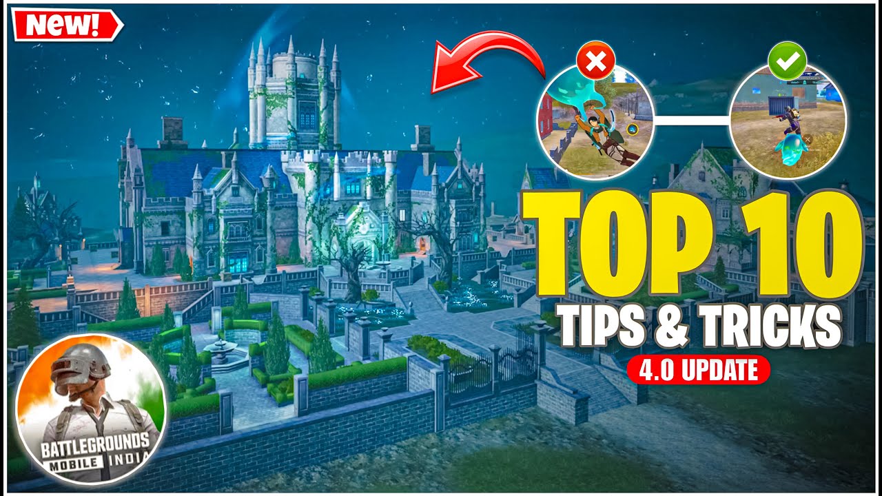 Top 10 Tips & Tricks in BGMI 4.0 UPDATE Revealed 😱 Best Tricks for Rank Push + Survival | Mew2.