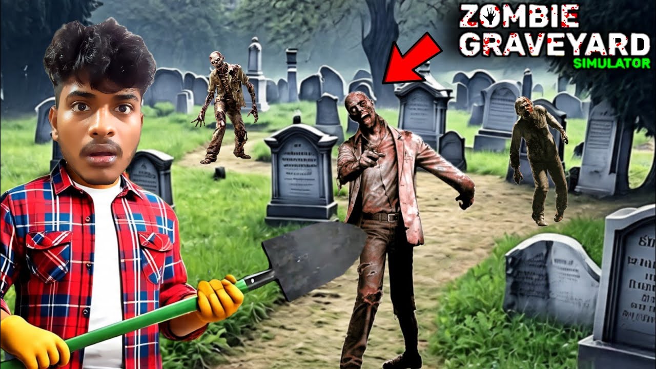 I Worked In Horror Zombie Graveyard 😨|Zombie Graveyard Simulator|On Vtg!