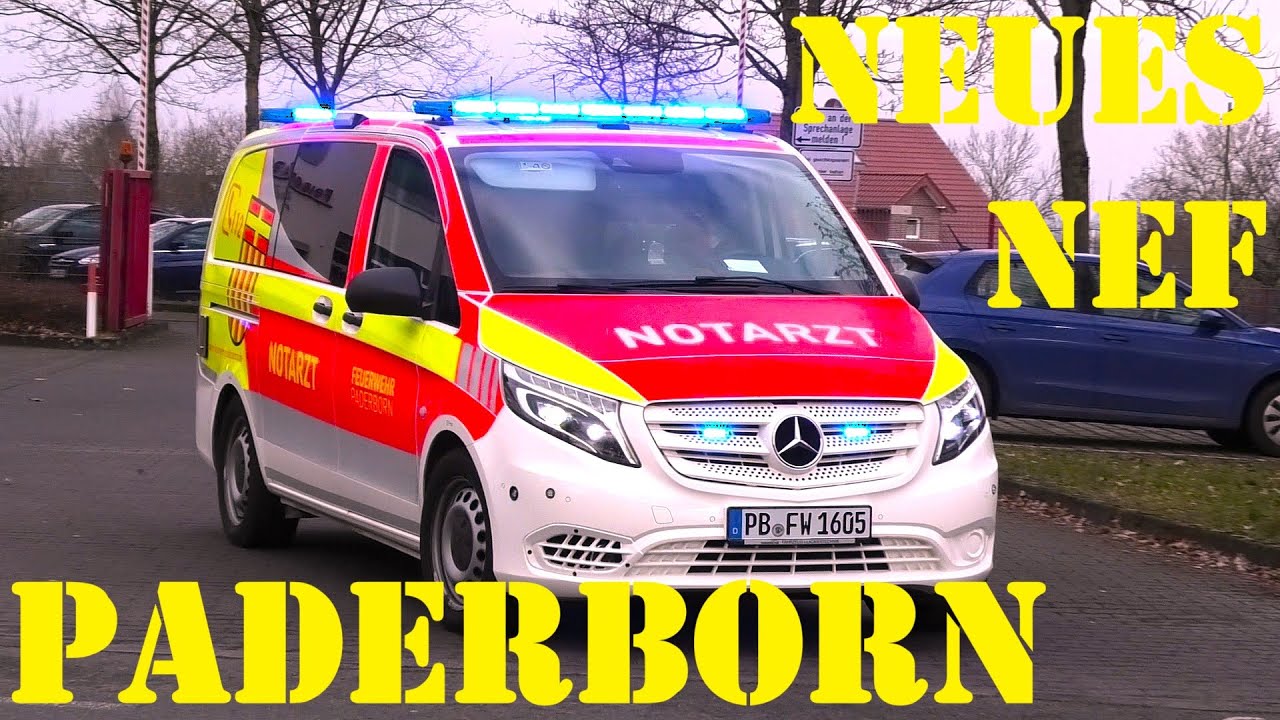 [PADERBORN] NAGELNEUES NEF + HLF 1 und weiteren Einsatzfahrten beider Wachen! #MontisEinsatzfahrten