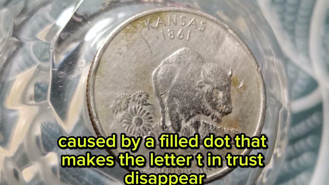 🇺🇸2005P  Kansas Quarter &ndash; &ldquo;In God We Rust&rdquo; Error Worth $100+! 🦬💰KansasQuarter #InGodWeRust 