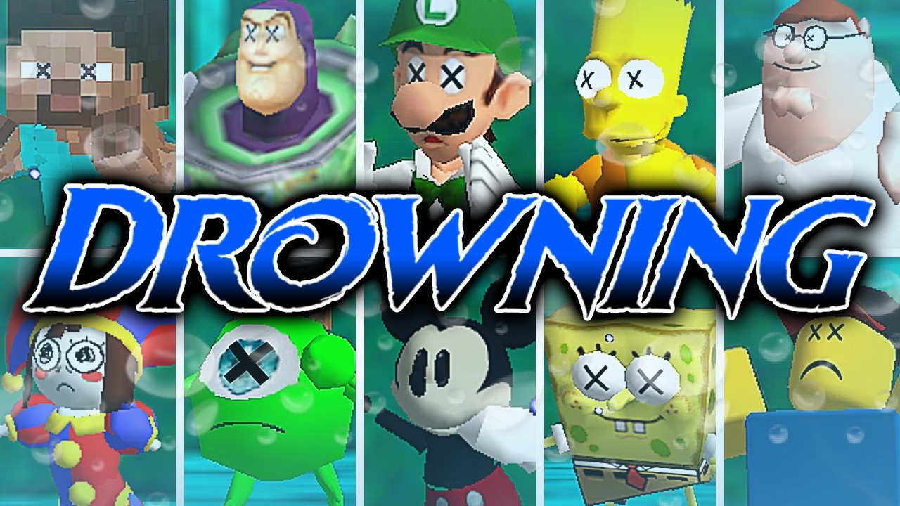 💧 100+ Characters Drowning in Water - Super Mario 64 PC Port