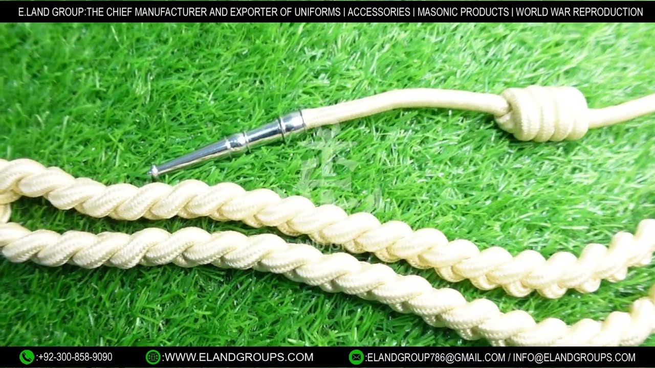 Military Shoulder Cord Fourragere, French Fourragere Shoulder Cord,  braided shoulder cords