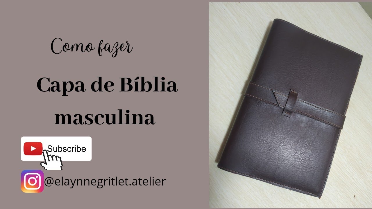 Capa de bíblia masculina - passo a passo