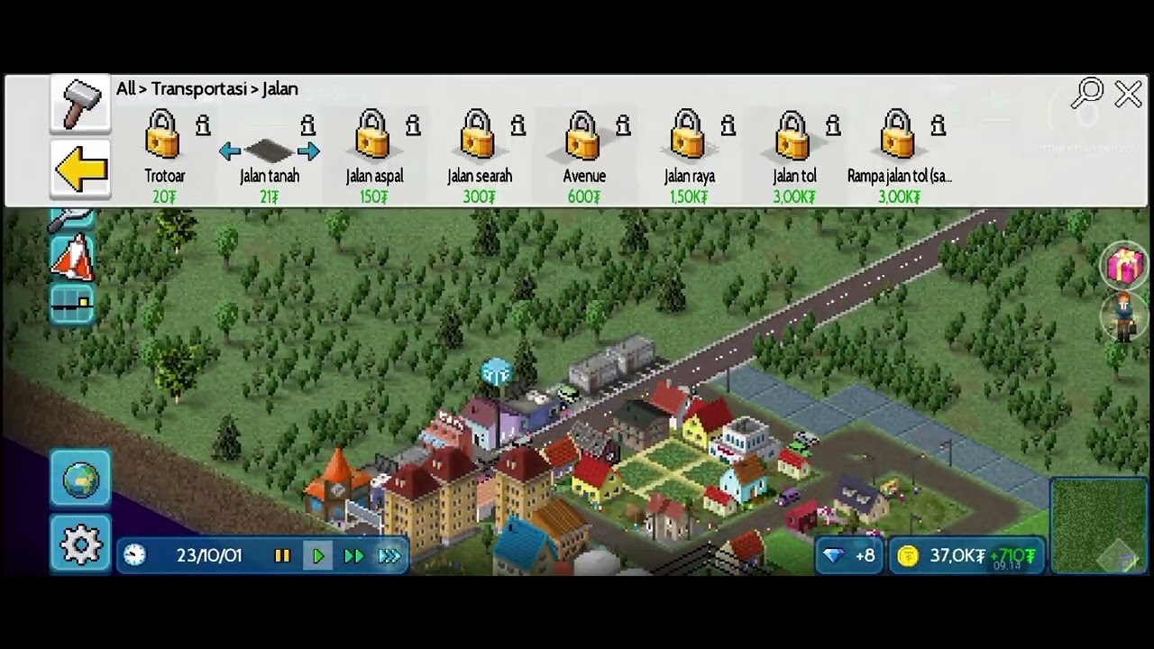 Bermain game Theotown#1