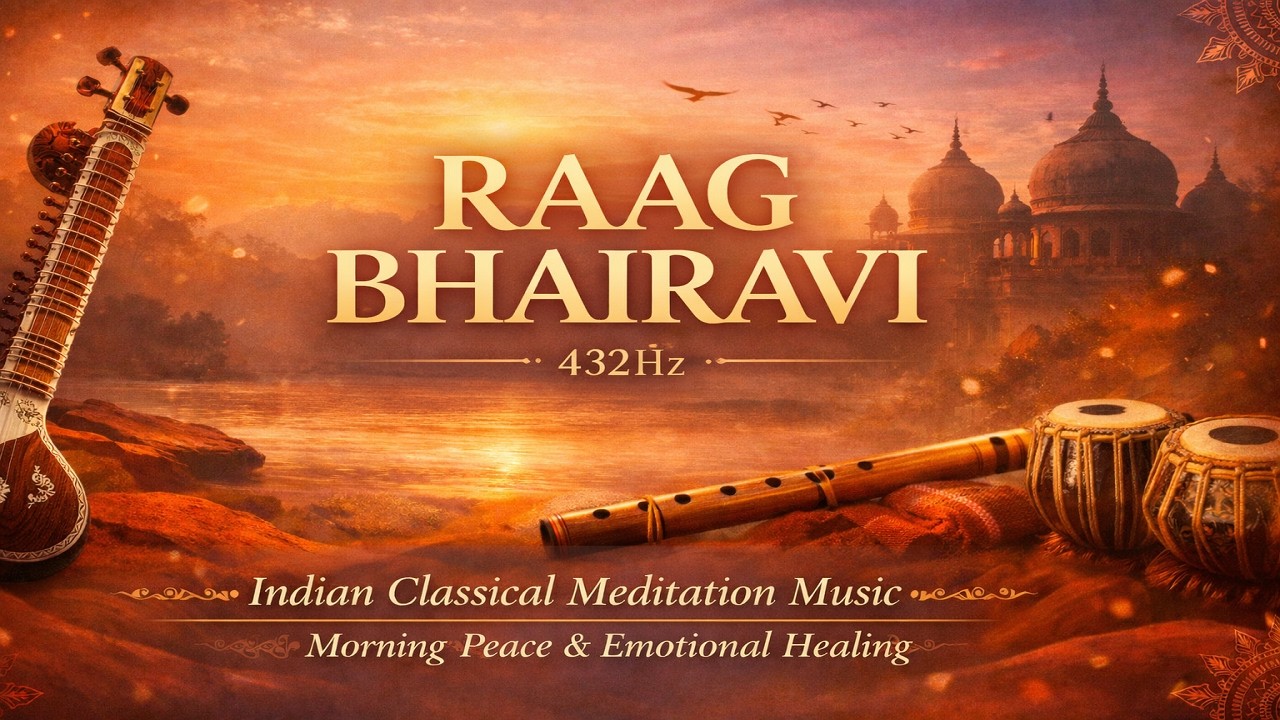 Raag Bhairavi 432Hz | Indian Classical Meditation Music | Morning Peace & Emotional Healing