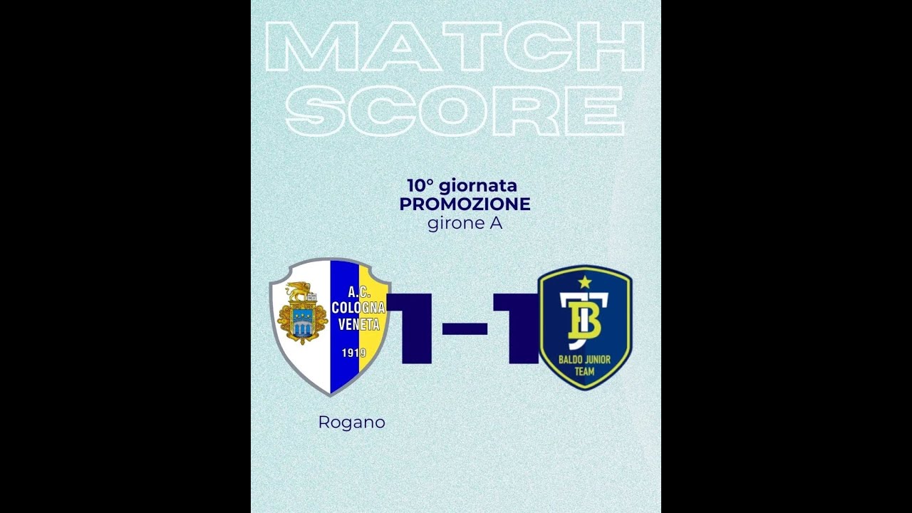 CAMPIONATO PROMOZIONE VENETO – COLOGNA VENETA 1919 vs BALDO JUNIOR TEAM - 16.11.2025