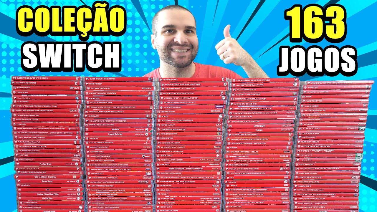 MEGA COLEÇÃO De NINTENDO SWITCH Em 2022 Com 163 JOGOS