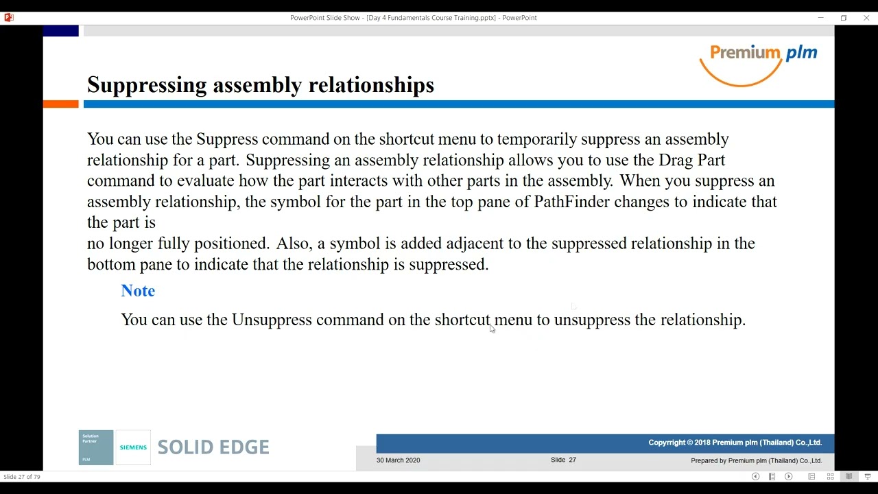 Solid Edge Fundamentals   09   Modeling Assemblies