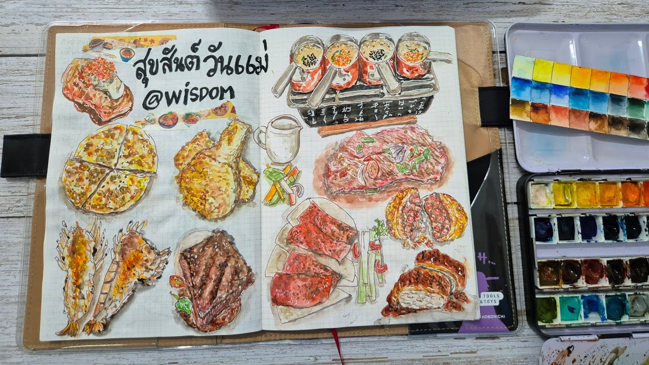 Art Journal on Hobonichi | Mijello Mission Gold Watercolor