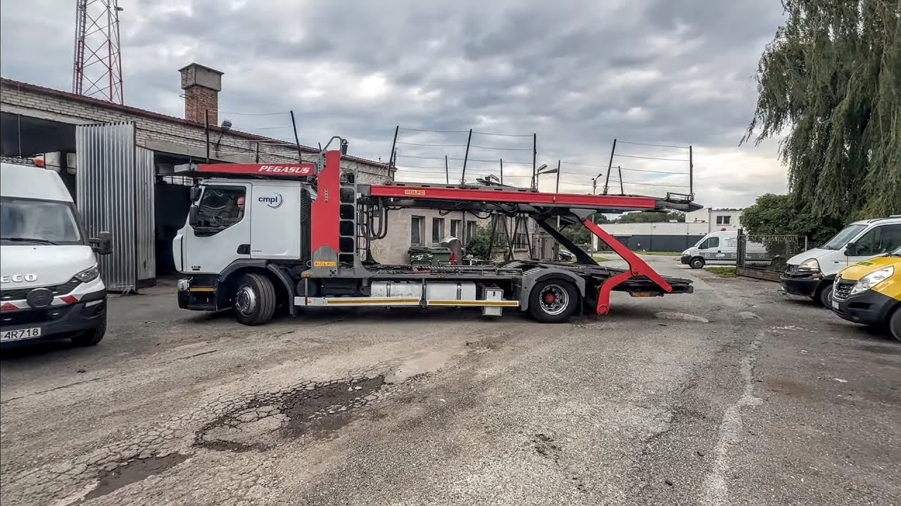 Autotransporter Renault Premium . Przez mały błąd trzeba było drugi raz zdemontować skrzynię biegów.