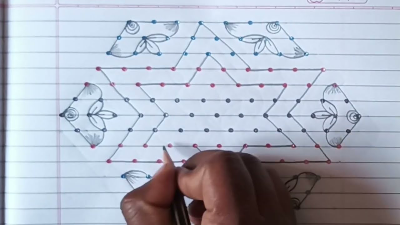 Rangoli - 395 | 13*7 Dot rangoli design 🫶💞 